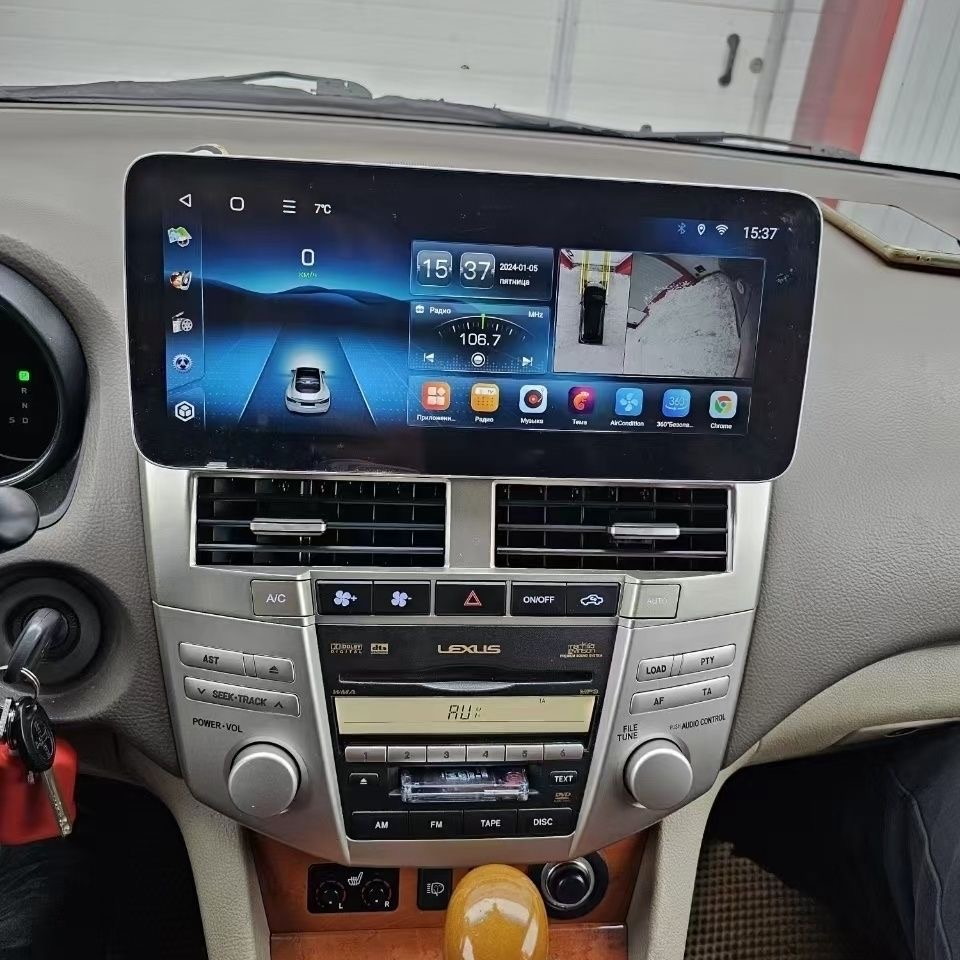 12.3 Inch Android 14 Universal Car Radio Stereo Android Auto Carplay for Lexus RX330/350 2003-2009