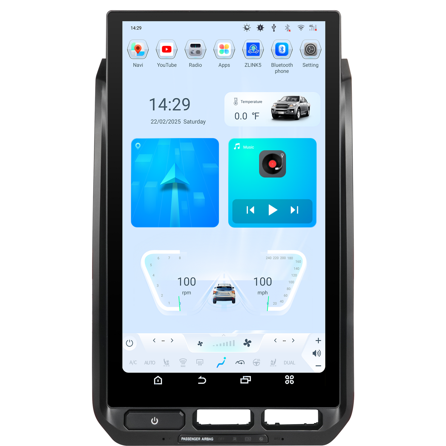 16” Android 13/14 Vertical Screen Navigation Radio for Ford F-150 F-250 F-350 F-450 F-550 2015-2020