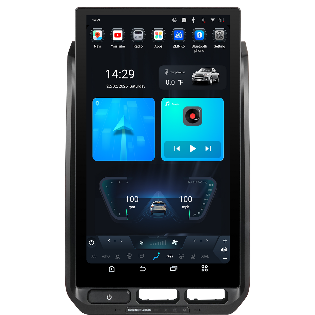 16” Android 13/14 Vertical Screen Navigation Radio for Ford F-150 F-250 F-350 F-450 F-550 2015-2020