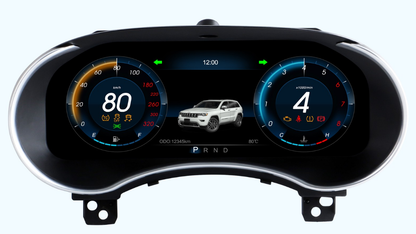 12.3 inch LCD Screen Digital Cluster Gauge for Jeep Grand Cherokee 2014-2018 Speedometer Replacement Dashboard Instrument Cluster Digital Display Panel