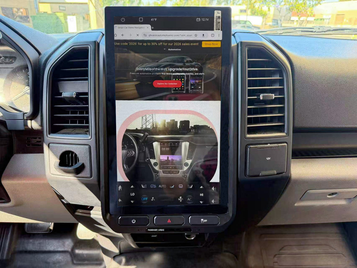16” Android 13/14 Vertical Screen Navigation Radio for Ford F-150 F-250 F-350 F-450 F-550 2015-2020