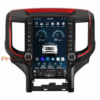 [Open box] 13.6” Android 10 Vertical Screen Navigation Radio for Dodge Ram 2019- 2022 In-Dash audio/video players head unit stereo online Phoenix Automotive Android Radio Tesla-style T-style XL Large screen Vertical screen big screen Linkswell inc x knob joying Aucar auto AutoTecPro Navigation Systems Rhino dasaita American muscle nifty city merge screens seicane car radio