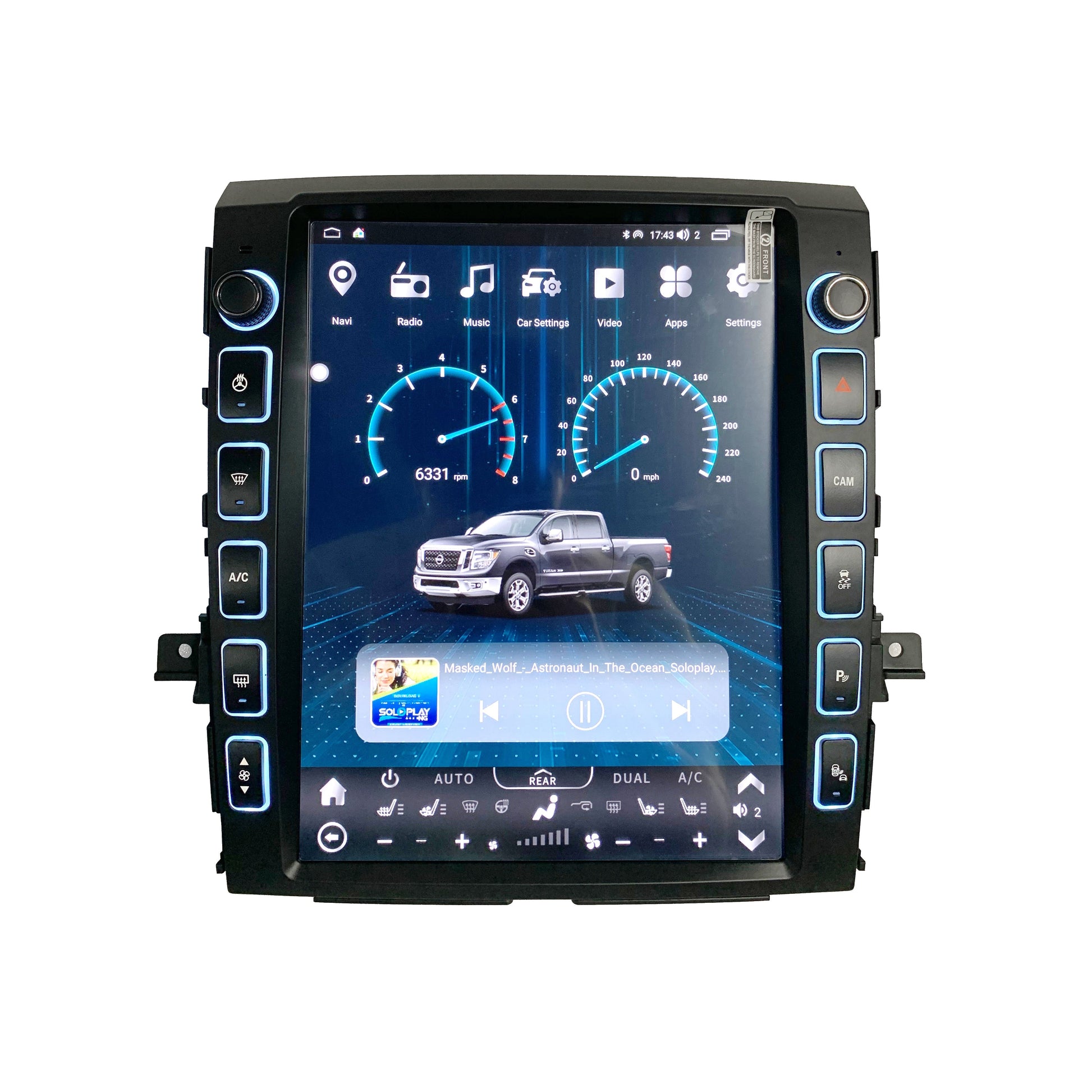 [ New ] 13” Android 13 Vertical Screen Navigation Radio for Nissan Titan (XD) 2016 - 2019 | Phoenix Automotive