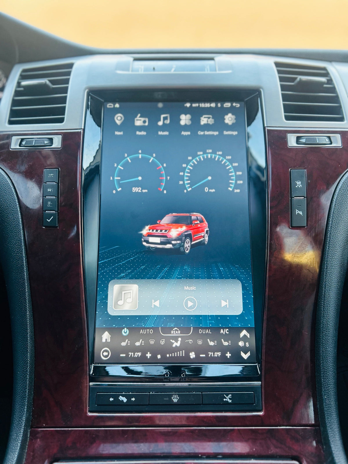 13.6" Android 13/14 VERTICAL SCREEN Navigation Radio for Cadillac Escalade 2007 - 2014