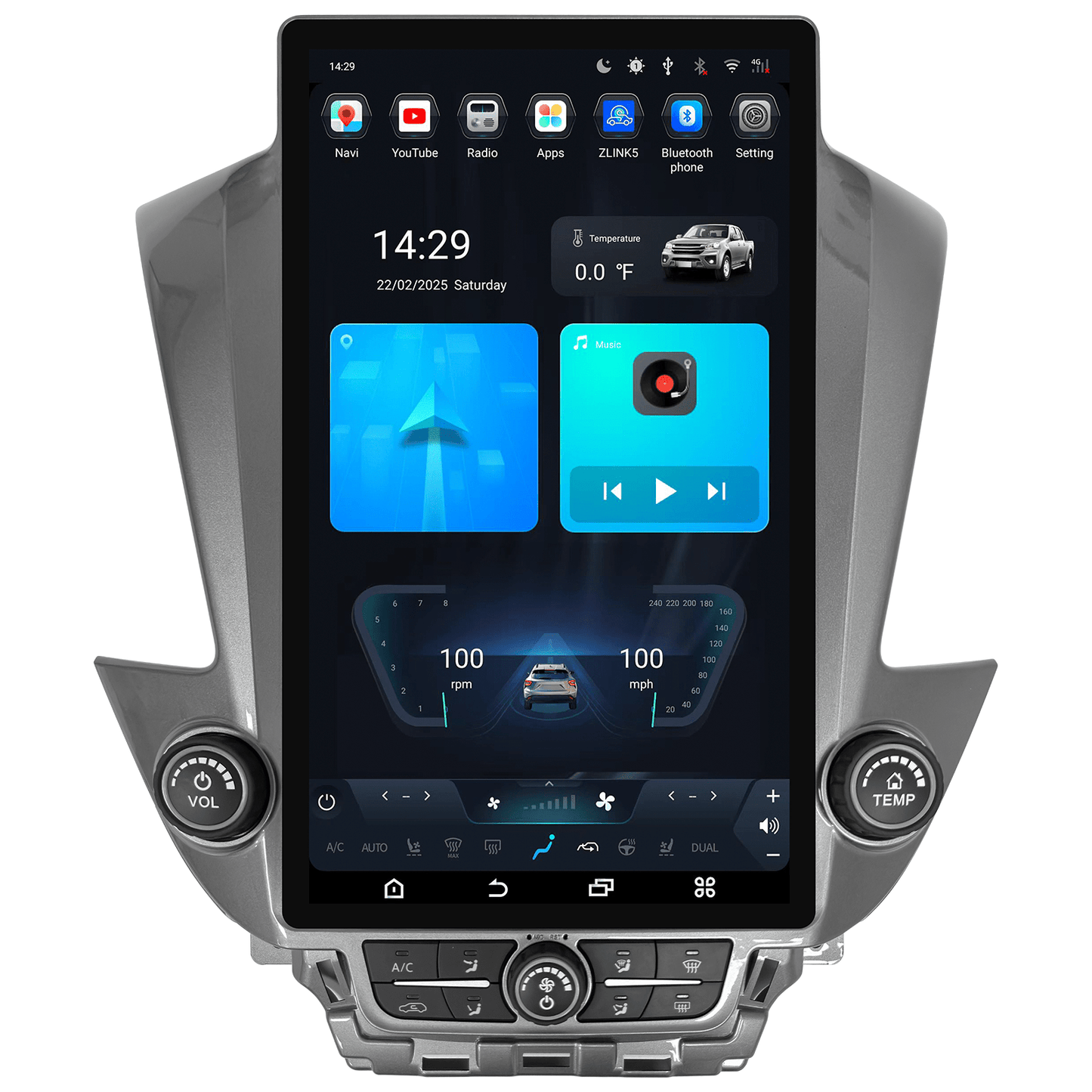 [Open Box] 14.5" 13/14 Fast boot Vertical Screen Navigation Radio for Chevrolet Tahoe Suburban GMC Yukon 2015 - 2020