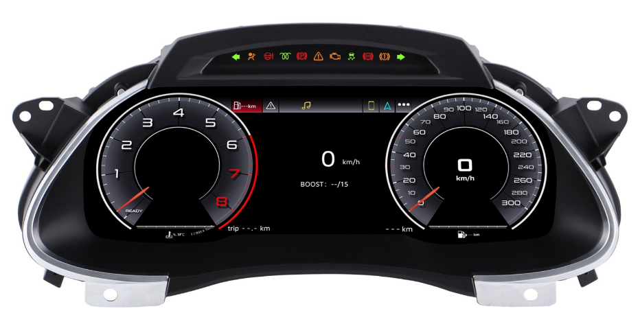 12.3 inch LCD Screen Digital Cluster Gauge for Audi A4 2009-2012 Speedometer Replacement Dashboard Instrument Cluster Digital Display Panel