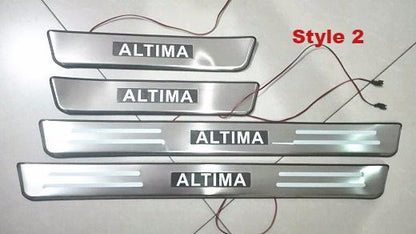 New LED Illuminated Stainless Steel Kick Plate Scuff Plate Set for Nissan Altima 2008-2017 - Smart Car Stereo Radio Navigation | In-Dash audio/video players online - Phoenix Automotive