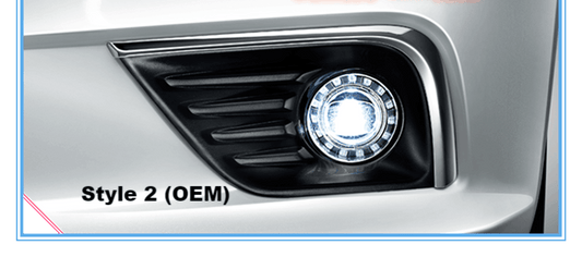 Pair Direct Bolt-on LED Fog Light Assembly Lamp for Nissan Versa 2012 - 2017 | Phoenix Automotive