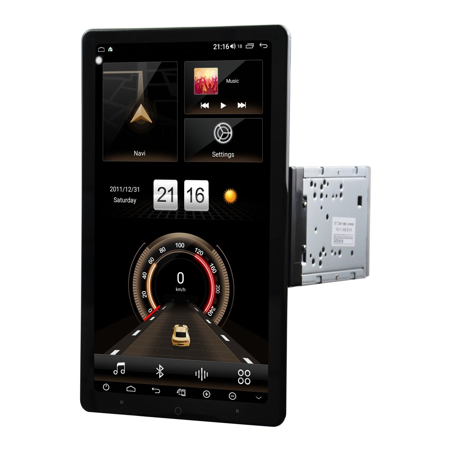 13.3" Android 10.0 Universal double din Navigation Radio with Motorized rotatable screen | Phoenix Automotive