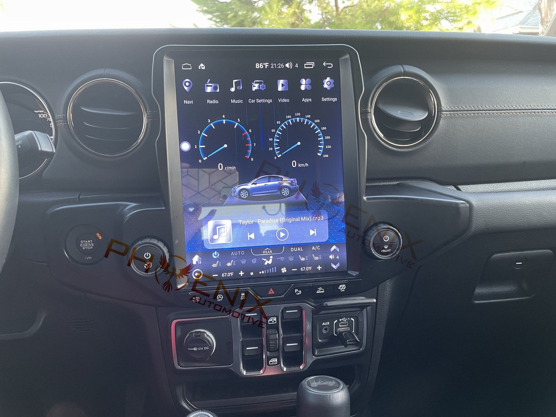 [ Hot-sale ] 12.1” Android 9 / 10 Vertical Screen Navigation Radio for Jeep Gladiator 2020 - 2021 - Smart Car Stereo Radio Navigation | In-Dash audio/video players online - Phoenix Automoti